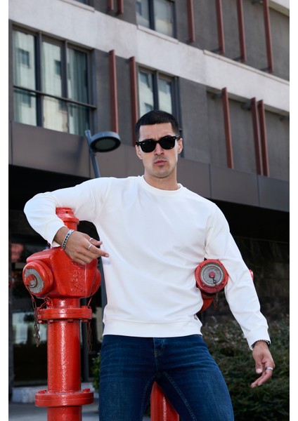 Rahat/normal Kesim Yumuşak Modal Karışımlı Erkek Sweatshirt - R2636 modelleri