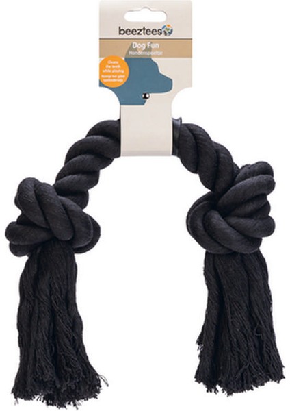 Techmrt Beeztees Köpek Oyuncağı, Çift Düğümlü Diş Ipi, Pamuk Iplerden, Siyah, 40X8,5X7CM, 280GR fiyatları
