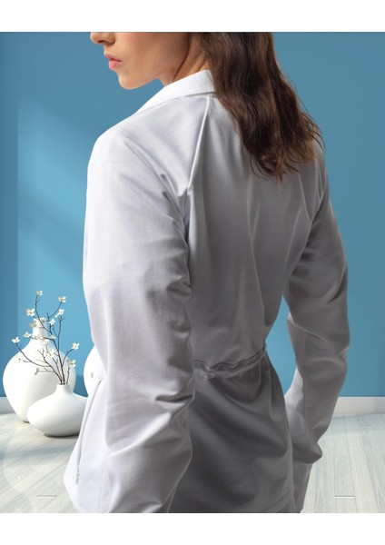 xint Kadın Oversize Fermuar Kapamalı ve Beli Bağcıklı Cepli Örme Pamuklu Dik Yaka Sweat Ceket indirimleri