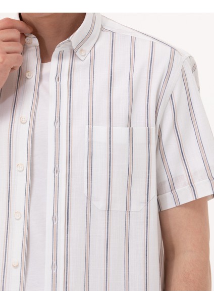 Erkek Lacivert Comfort Fit Kısa Kollu Gömlek 50269430-VR033