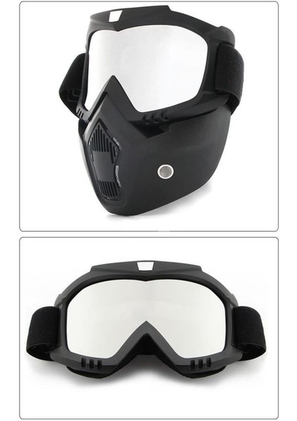 Jet Kask Maskesi Aynalı