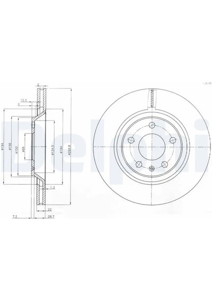 BG3997 Arka Fren Diski 8E0615601K 8E0615601R (2 Adet Fiyatıdır)