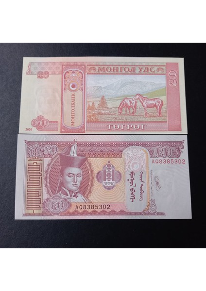 Escoines 3996368F6B77B96D92 2020 Moğolistan 20 Tugrik Çil
