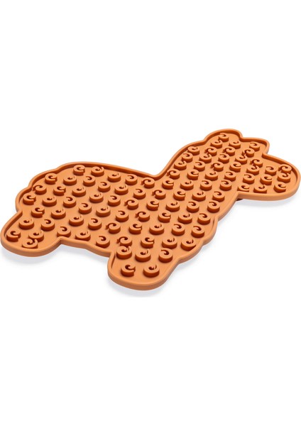 Techmrt Beeztees Yavru Köpek Mama Yeme Oyuncağı, Lama Şeklinde, Silikon, Kahverengi, 25X22CM