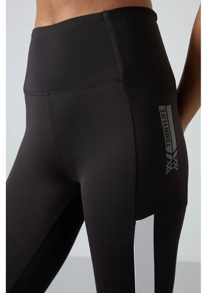 Tommy Lıfe Siyah Polyester Esnek Standart Fit Performans Kadın Tayt Takım 95332 indirimleri