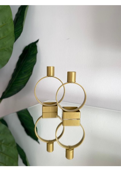 Paslanmaz Metal 2’li Dekoratif Şamdan&mumluk modelleri