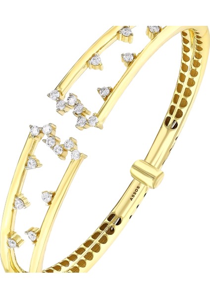 Altın Tasarım Kelepçe - 14K