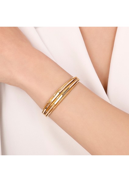 Altın Tasarım Kelepçe - 14K