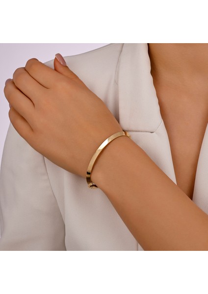 Altın Tasarım Kelepçe - 14K