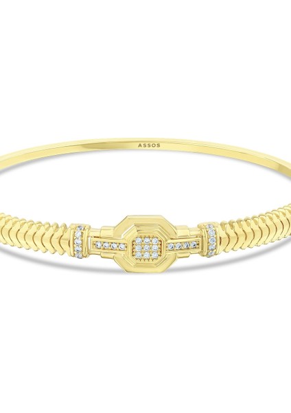 Altın Tasarım Kelepçe - 14K