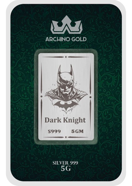 Karanlıkta Parlayan Gölgelerin Kahramanını Simgeleyen Hediyeye Özel 5 Gram 999 Ayar Gümüş KÜLÇESI-695