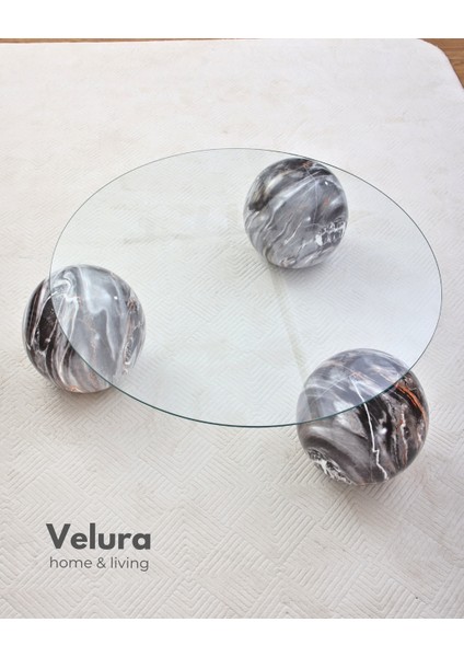 Modern Orta Sehpa & Küre Sehpa & Top Sehpa & Şeffaf Yuvarlak Cam & Dune fırsatları