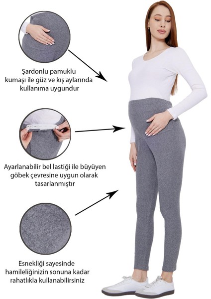 - MYRA8045 - Hamile Şardonlu Kaşkorse Tayt