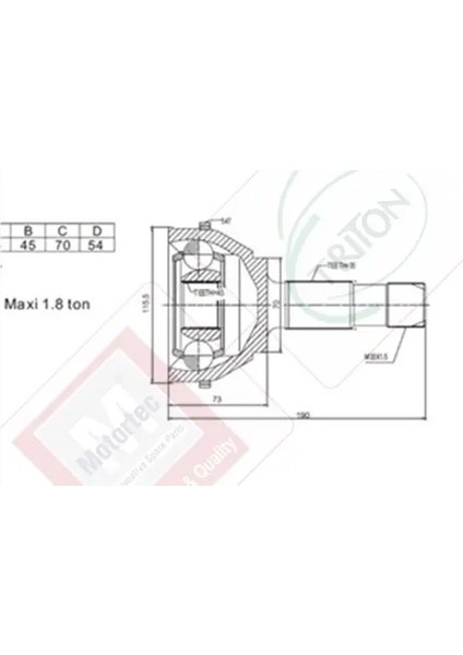 TMP0069 Dis Aks Kafasi 9567582280