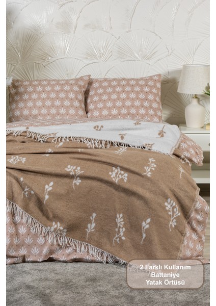 Nadia Battaniye Çift Kişilik Pamuklu (200X220 Cm) Taş fiyatları