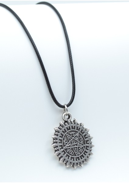 Anime Black Butler Kuroshitsuji Gümüş Kaplama Deri Ip Kolye