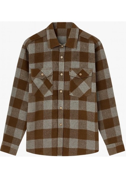 Erkek Oduncu Gömlek Kahverengi Gri Erkek Kahverengi Gömlek Oduncu Gömlek Kahverengi Gri Gömlek fiyatları