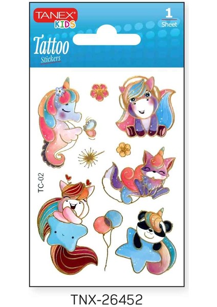 7,5X10,5MM Neşeli Mini Tatoo Etiket TNX-26452