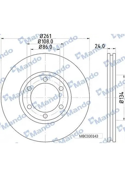 MBC030143 Fren Diski On 0K60A33251 0K60A33251A 0K60A33251AC (2 Adet Fiyatıdır)