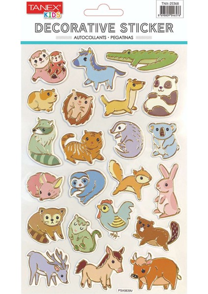 Yaldızlı Canlılar Serisi Puffy Etiketi TNX-25368