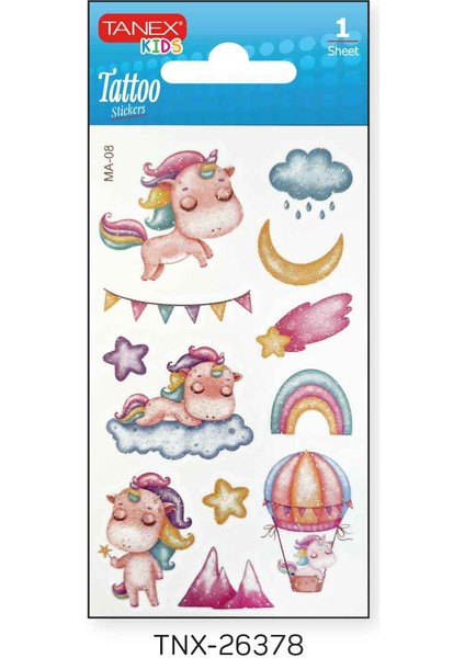 7X12MM Unicorn Simli Mini Tatoo TNX-26378