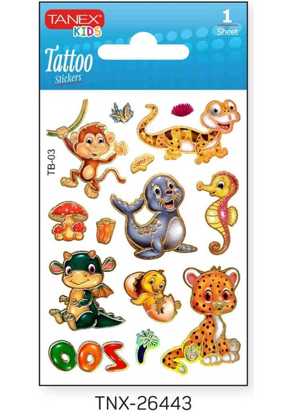 7,5X10,5MM Safari Mini Tatoo Etiket TNX-26443