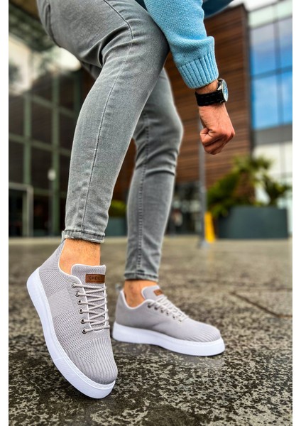 Bağcıklı Triko Kumaş Erkek Spor Ayakkabı Antrasit indirimleri