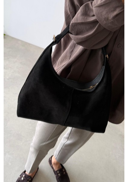 Nora Siyah Hakiki Deri Çanta