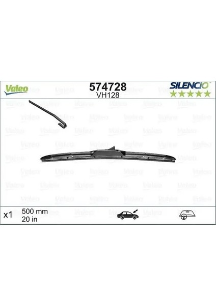 574728 Silecek Supurgesi Tek 76630SZTG01 76630SZTG02 8521253081