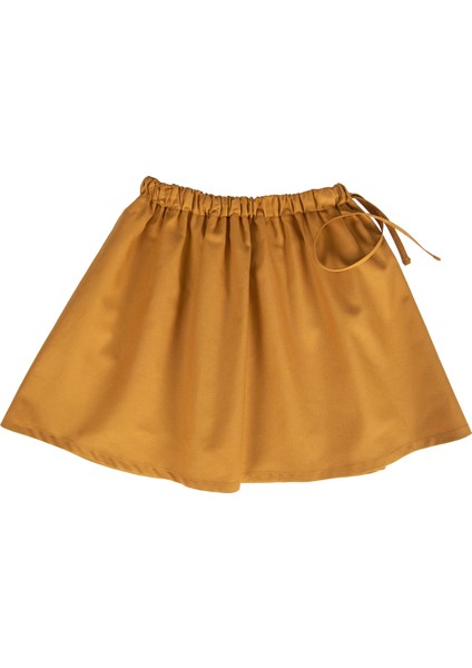 %100 Pamuk Beli Lastikli Astarlı Açık Kahve Kız Çocuk Kloş Etek fiyatları