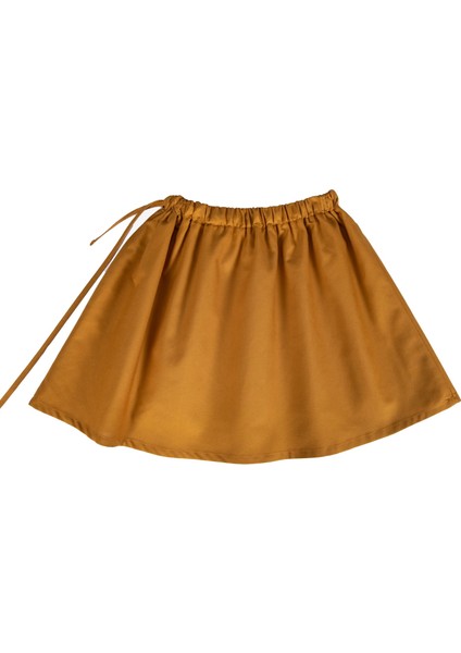 %100 Pamuk Beli Lastikli Astarlı Açık Kahve Kız Çocuk Kloş Etek fırsatları