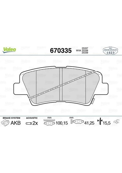 670335 Arka Fren Balatasi 48413341A0 583023RA70 58302A4B10