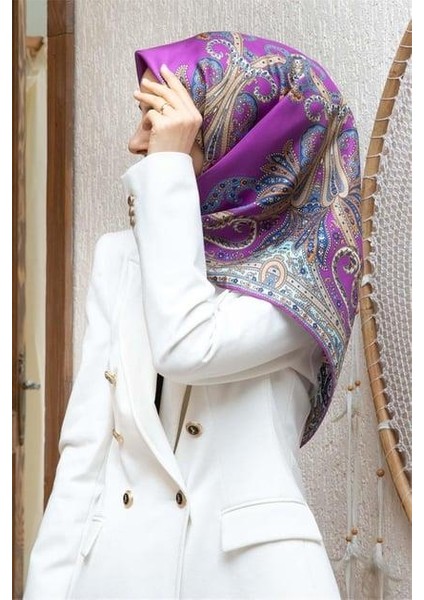 Tivil İpek Eşarp 60777 - 11 - 0025 Fuşya Karışık Desen fiyatları