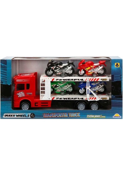 1:32 Maxx Wheels Transporter Tır 32CM. Kız Erkek Çocuk Oyuncak Eğitici Oyuncaklar fırsatları