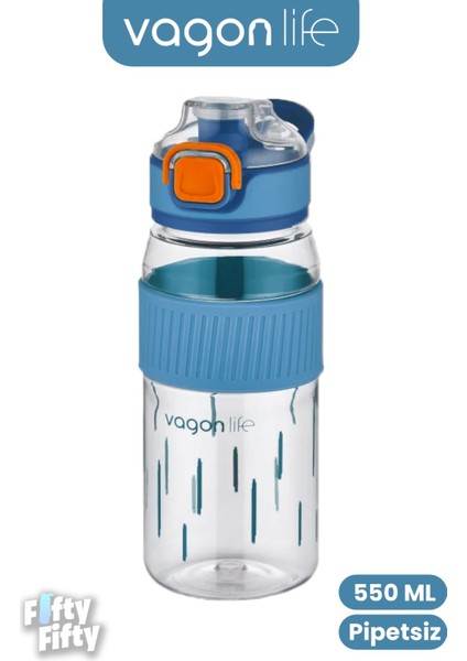 550 ml Rahat Içim (Pipetsiz) Taşıma Kulplu Çocuk Su Matarası -VGN3001ML550