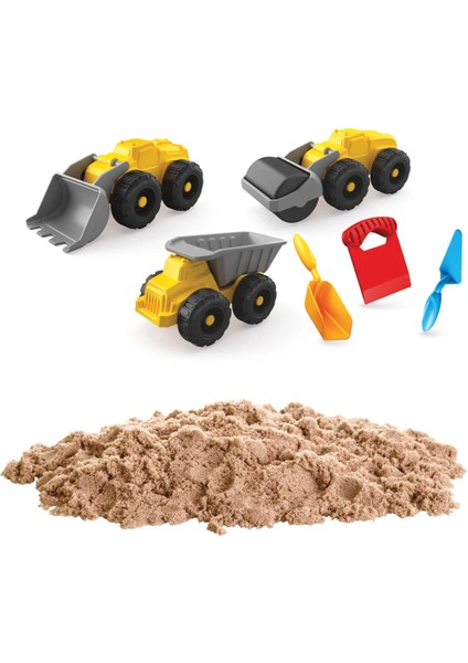 Iş Makineleri Kum Seti 750 gr Kız Erkek Çocuk Oyuncak Eğitici Oyuncaklar