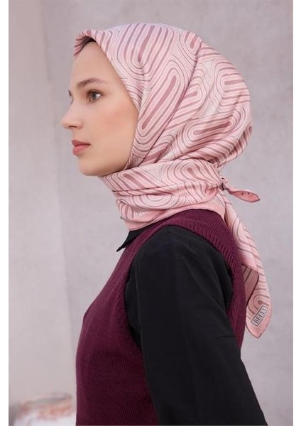Tivil Saf Ipek Eşarp 4209 - 03 Açık Pembe Soyut Desen