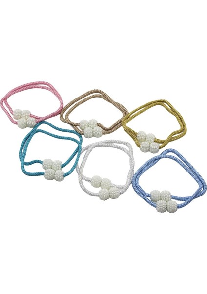 2pcs Boncuk Toplu - Mıknatıslı Renkli Perde İpi (4915)
