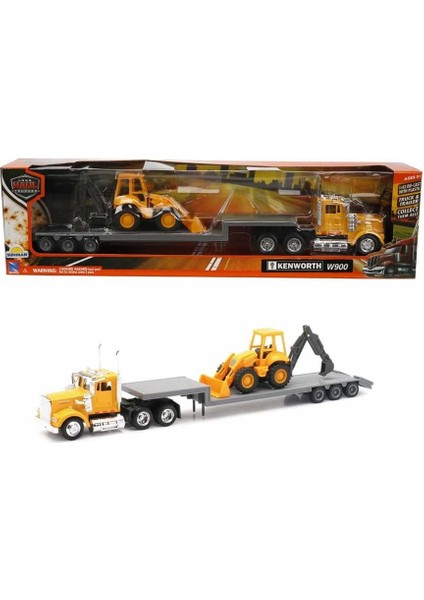 1:43 Long Haul Kenworth Taşıyıcı Tır ve Dozer Kız Erkek Çocuk Oyuncak Eğitici Oyuncaklar