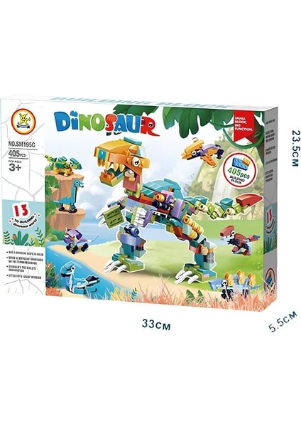 SM195C LEGO Dinozorlar 405 Parça Kız Erkek Çocuk Oyuncak Eğitici Oyuncaklar