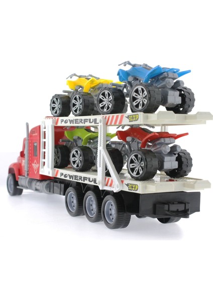 Sürtmeli Atv Taşıyan Kırmızı Tır Kız Erkek Çocuk Oyuncak Eğitici Oyuncaklar fiyatları