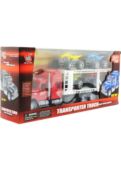 Sürtmeli Atv Taşıyan Kırmızı Tır Kız Erkek Çocuk Oyuncak Eğitici Oyuncaklar fırsatları