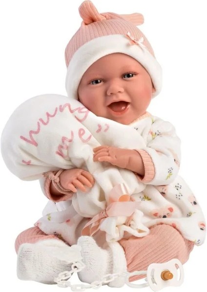 Llorens Yenidoğan Sarıl Bana Gülen Bebek 42CM Kız Erkek Çocuk Oyuncak Eğitici Oyuncaklar