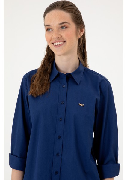 Kadın Indigo Gömlek Desenli 50316699-VR028 fiyatları