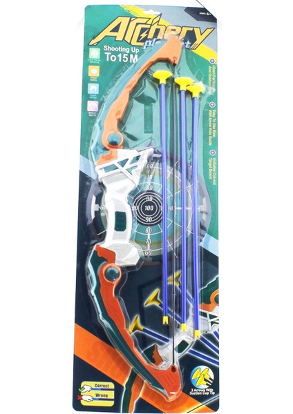 Yeşil Gri Ok Yay Seti Kız Erkek Çocuk Oyuncak Eğitici Oyuncaklar