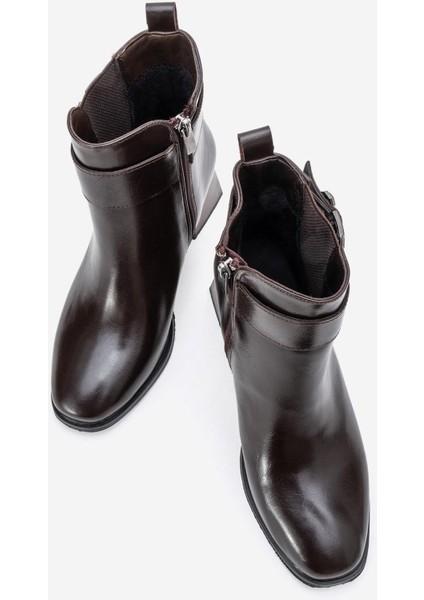 Sade Streçli Topuklu Bot KAHVE CİLT indirimleri