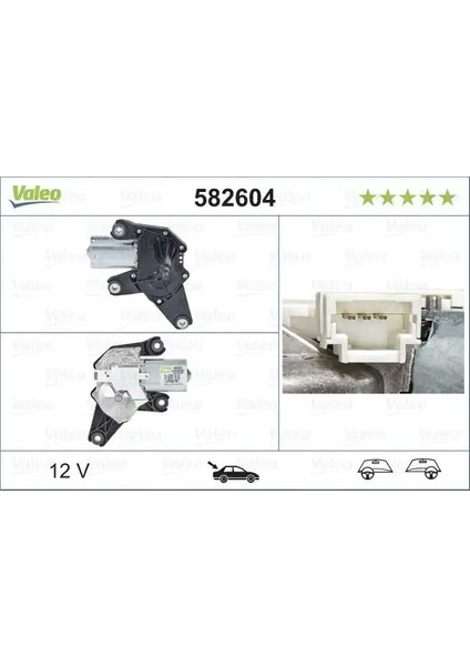 582604 Silecek Motoru Arka 8200734582