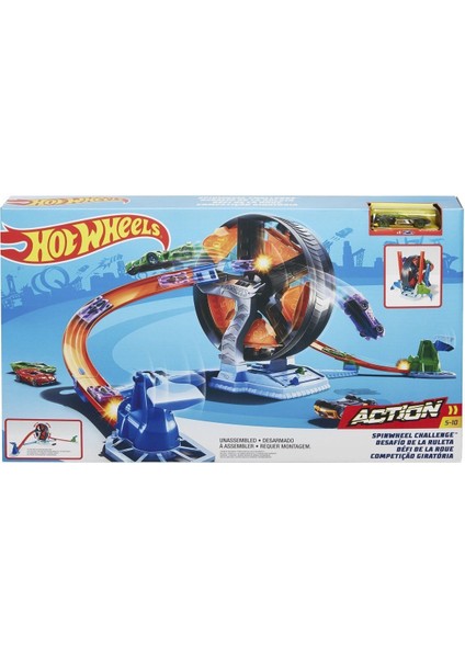 GJM77 Hot Wheels, Dönen Tekerlek Macerası Yarış Seti / 4-8 Yaş Kız Erkek Çocuk Oyuncak Eğitici Oyunc