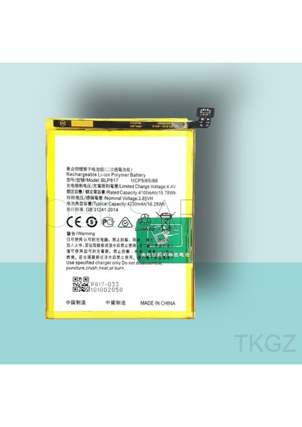 - Oppo A15S - BLP-817 - Batarya Pil Orijinal Sıfır