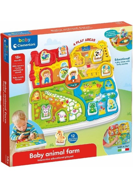 17716 Baby Clementoni - Bebek Hayvanlar Çiftliği Kız Erkek Çocuk Oyuncak Eğitici Oyuncaklar